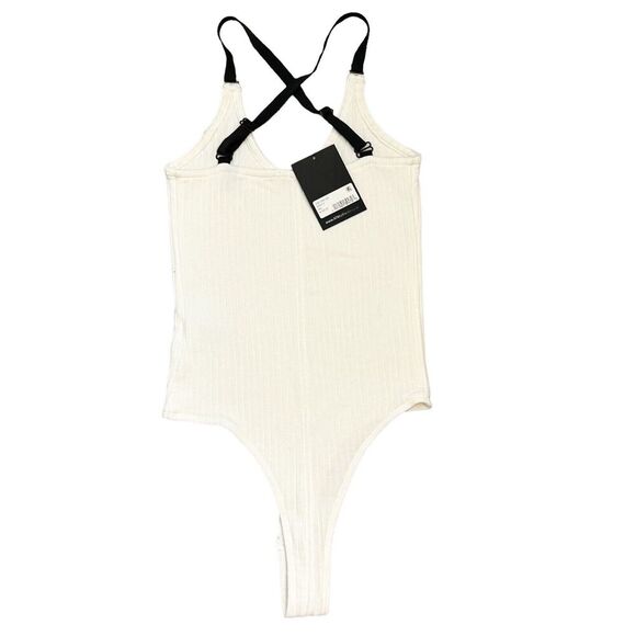 ATM ANTHONY THOMAS MELILLO Micro Modal Crossback Bodysuit Size XS White - Picture 6 of 9